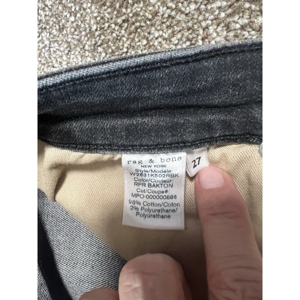 Rag & Bone Women Nina High Rise Ankle Cigarette Jeans size 27 Stretch Zipper - Picture 13 of 13